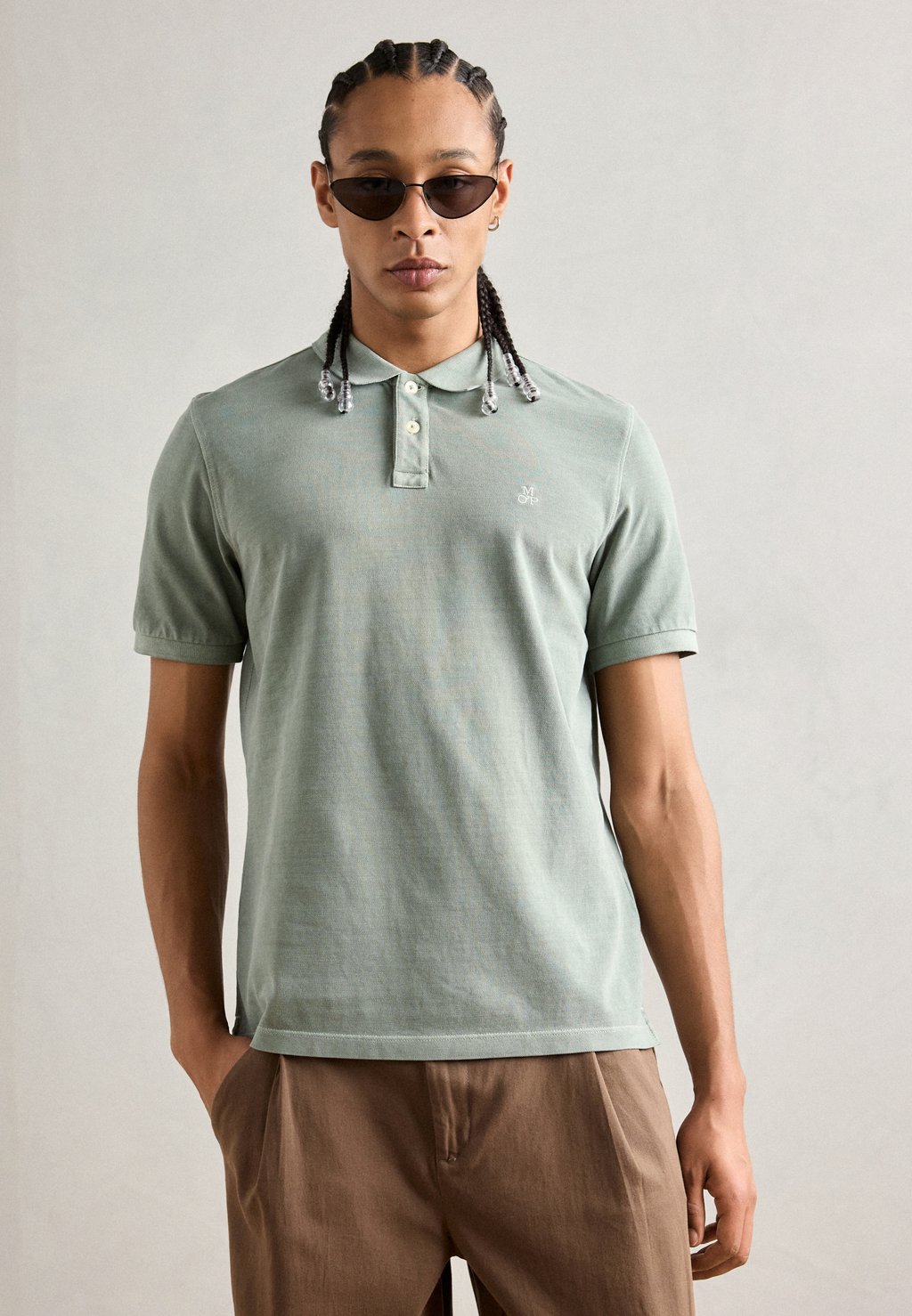 

Рубашка поло SHORT SLEEVE SLITS AT HEM Marc O'Polo, мята