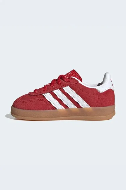 Кроссовки замшевые GAZELLE INDOOR Adidas Originals, красный — фото 4