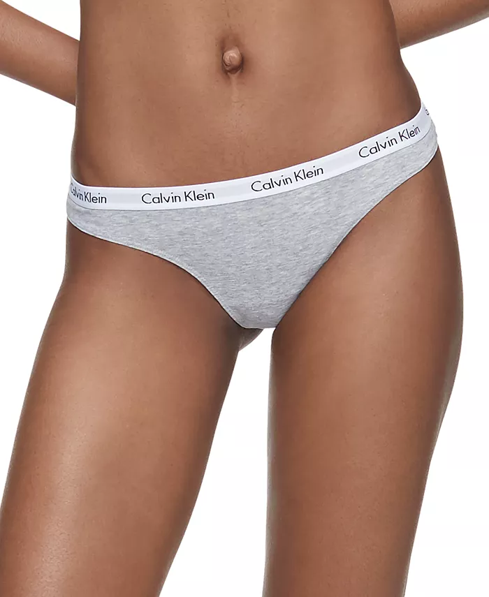 Карусель Хлопковые Трусы-стринги 3 шт. QD3587 Calvin Klein, мультиколор — фото 2