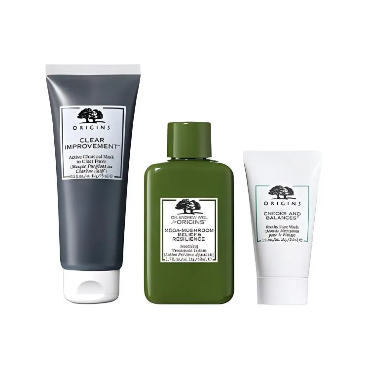 ORIGINS Набор для очищения и восстановления кожи с грибом рейши, Ganoderma Water 200ml+Doll 75ml+Bubbles Cleanser Mousse 150ml — фото 3