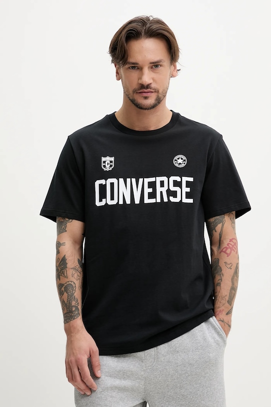 

Хлопковая футболка Converse, черный