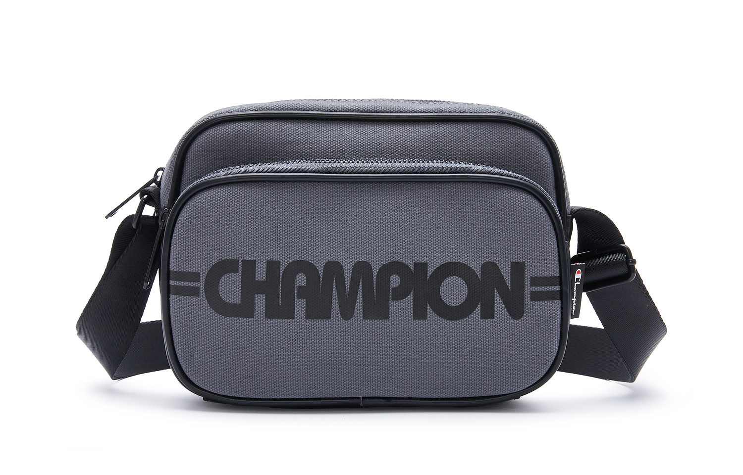 

Сумка через плечо из ткани унисекс серо-черная/черная Champion