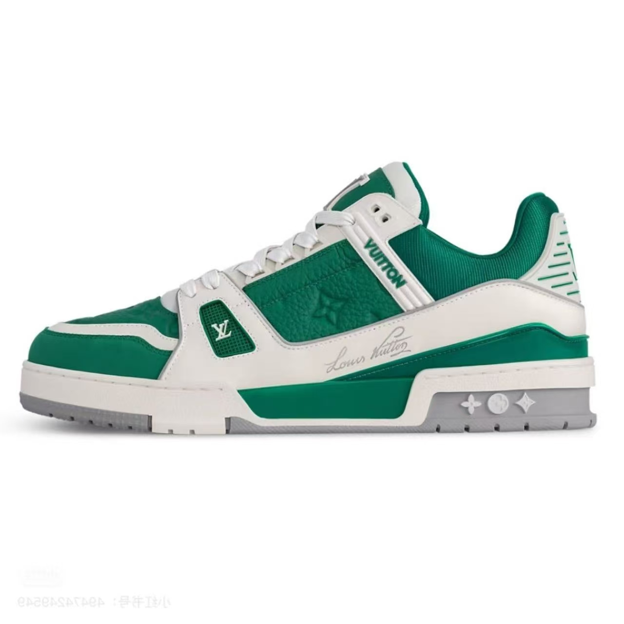 

LOUIS VUITTON Кроссовки для скейтбординга Trainer Low-Top, мужские, зеленые