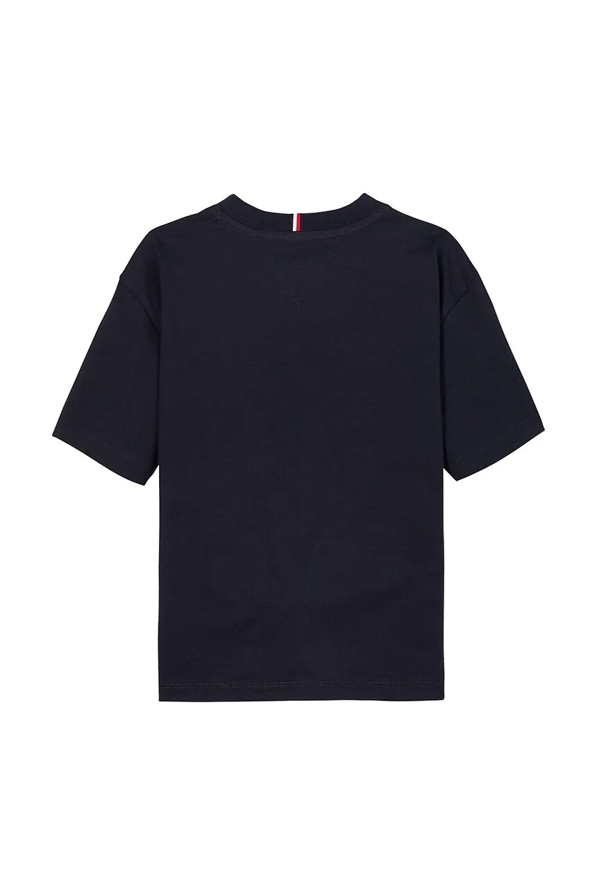 Футболка детская хлопковая Tommy Hilfiger, темно-синий — фото 4