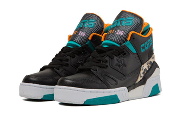 Кроссовки just don x erx-260 mid 'animal - black teal' Converse, черный — фото 2