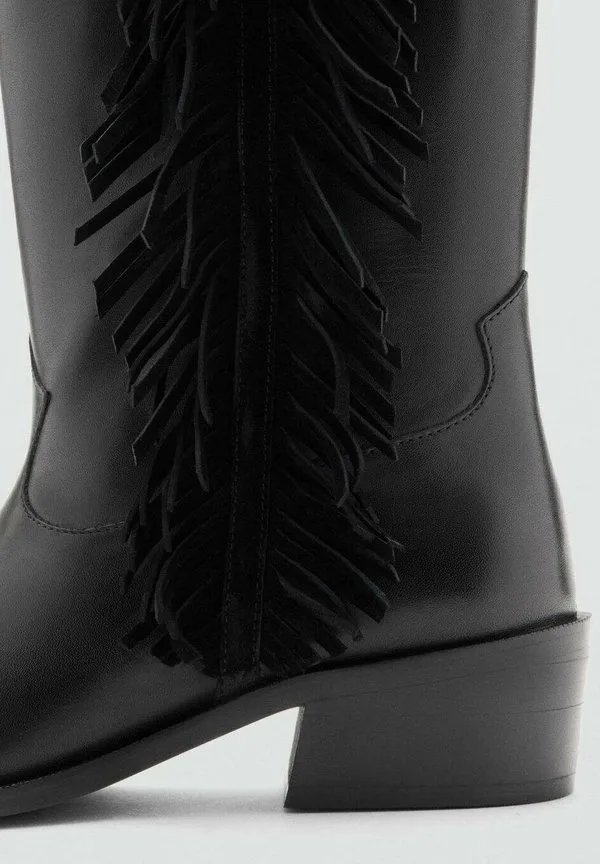 Подростковые ковбойские/байкерские сапоги Mango Kids, Black — фото 3
