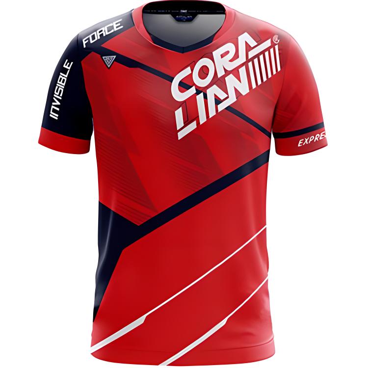 

CORALIAN Женская футболка для бадминтона красная