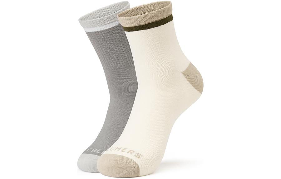 

Цветные носки до середины икры унисекс, 2 пары Skechers, 2 Pack (Tofu White/Gray/03XV)