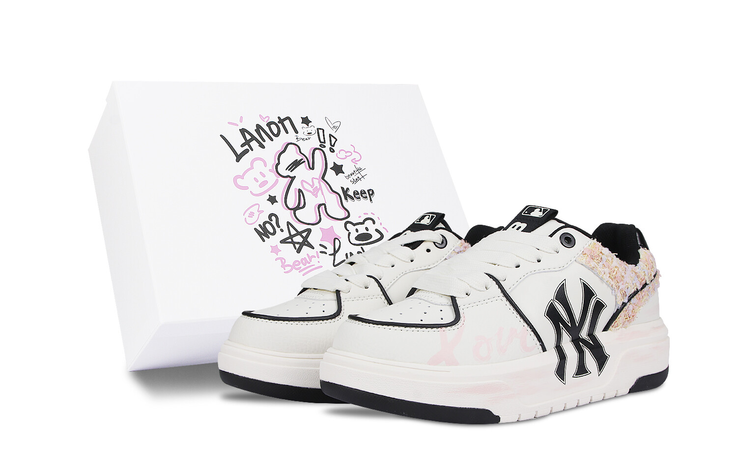 

Кроссовки MLB Chunky Liner Chunky Sneakers Unisex Low-top White/Pink, розовый