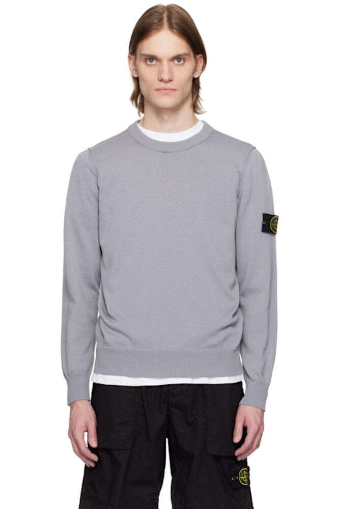 

Синий мягкий свитер из органического хлопка Stone Island