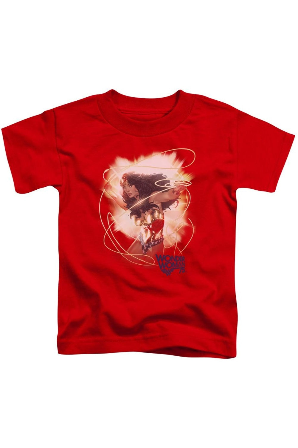 

Футболка с коротким рукавом для детей "Wonder Woman 75th Burst" Gildan, красный