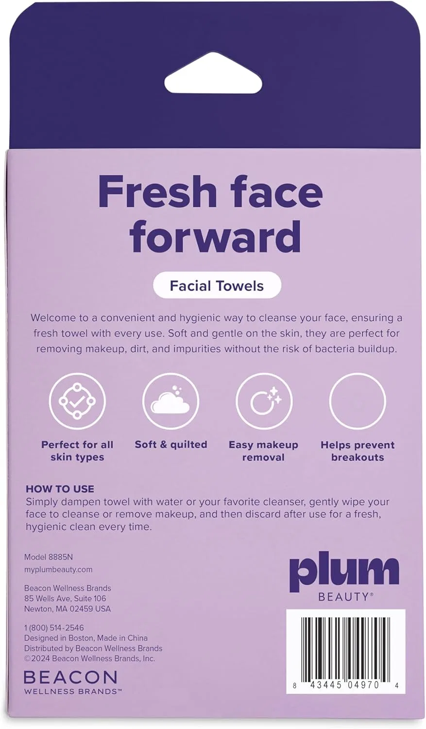Средство для снятия макияжа Plum Beauty — Салфетки для лица , , фиолетовый — фото 4