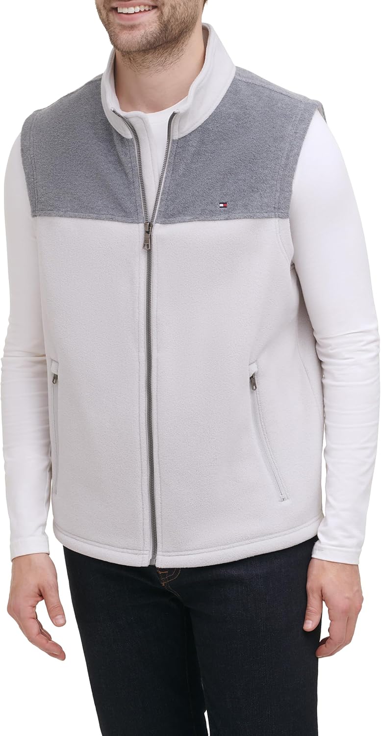 Легкий мужской жилет Tommy Hilfiger Polar Fleece, Light Grey/Ice — фото 2