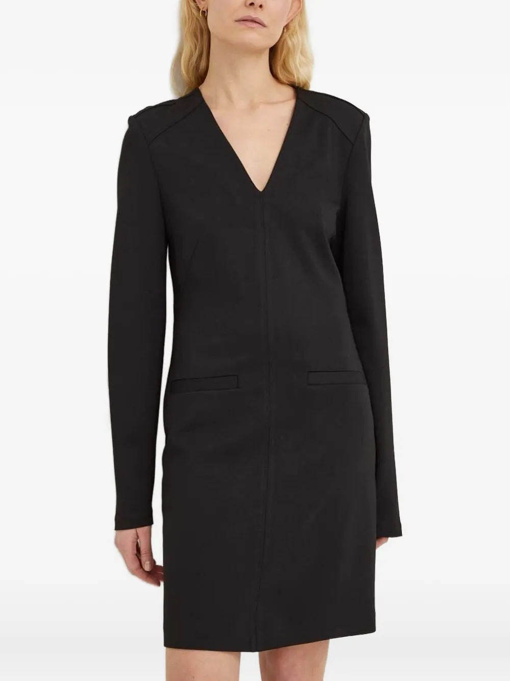 

Платье мини с V-образным вырезом Bruuns Bazaar, черный