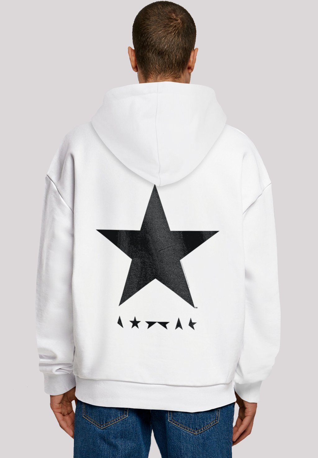 

Толстовка DAVID BOWIE STAR LOGO - Hoodie F4NT4STIC, белый