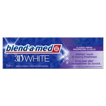 

Зубная паста 3D White Classic Fresh, 75 мл Blend-A-Med