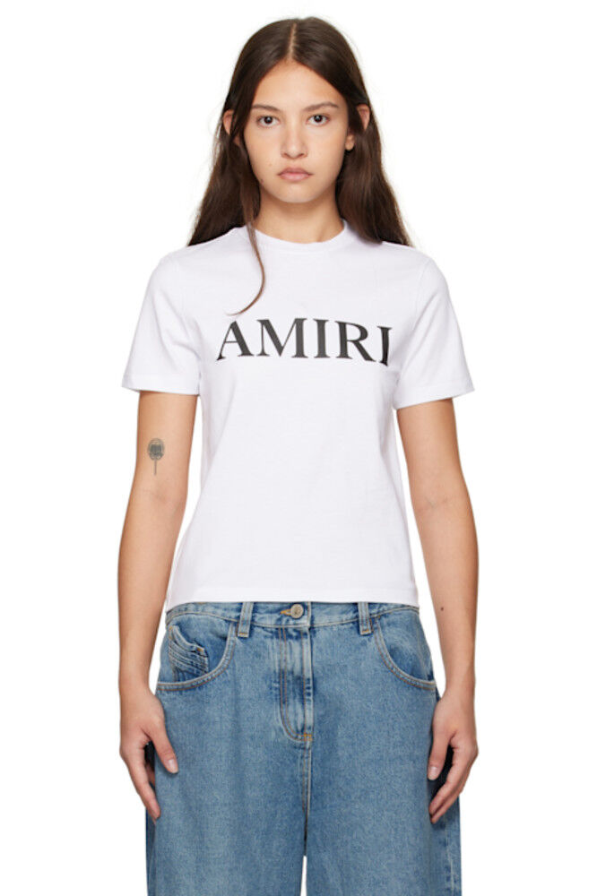 

Белая футболка с логотипом «AMIRI»