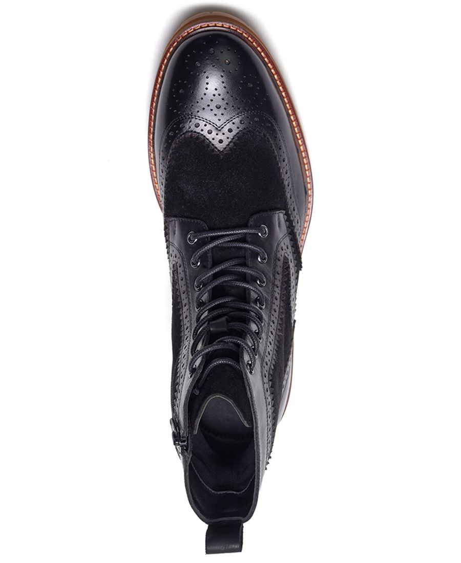 Мужские ботинки Langston Wingtip на шнуровке A Veer, BLACK — фото 4