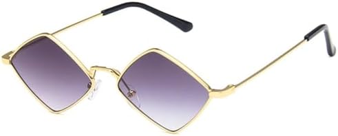 

2027 Женские металлические ромбовидные солнцезащитные очки Мужские винтажные солнцезащитные очки в нестандартной маленькой оправе с защитой от УФ-излучения UV400 Женские MTZJH, 6