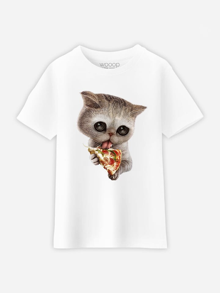 

Футболка WOOOP Shirt Cat Loves Pizza, белый
