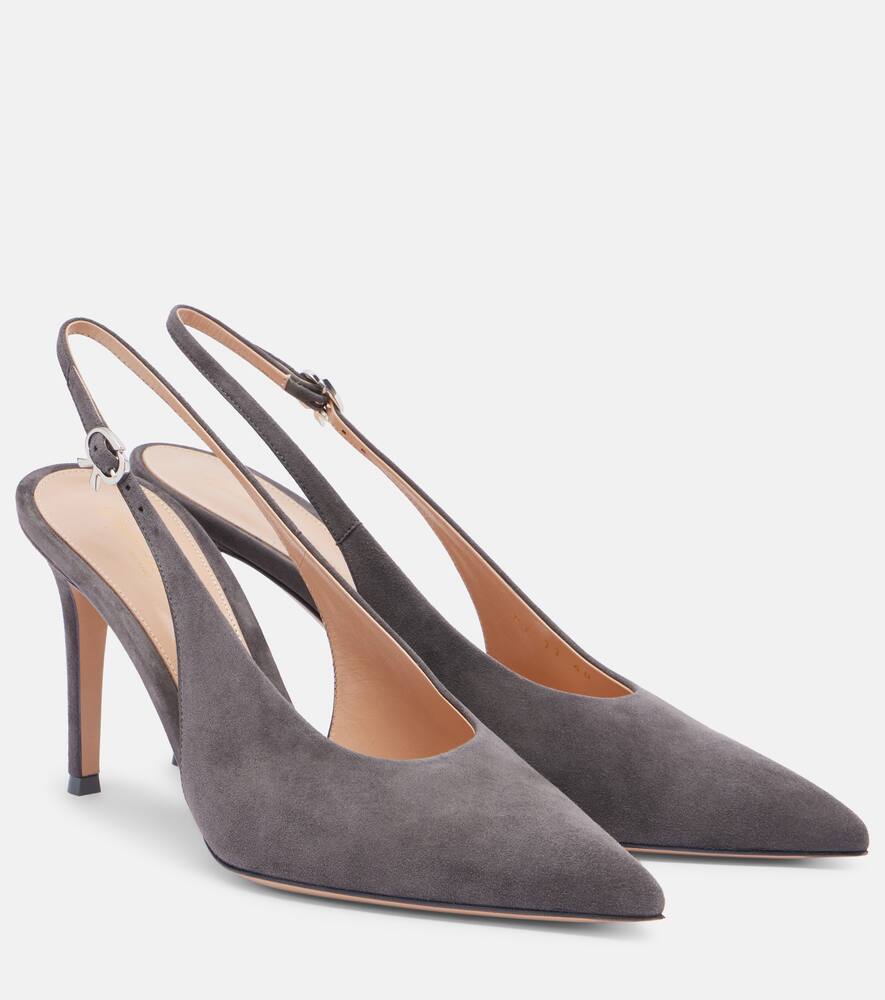 Robbie 85 замшевые лодочки-слинги Gianvito Rossi, Lapis