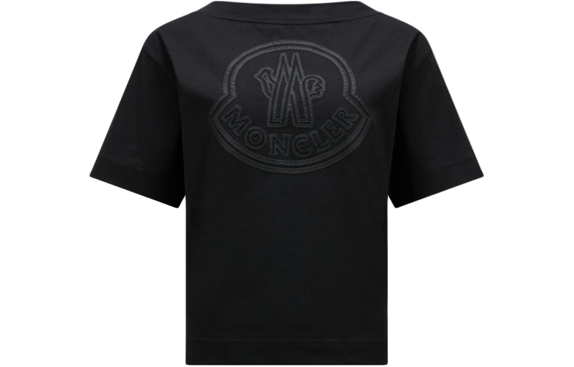 

Футболка из хлопка с нашивкой-логотипом Moncler, черный