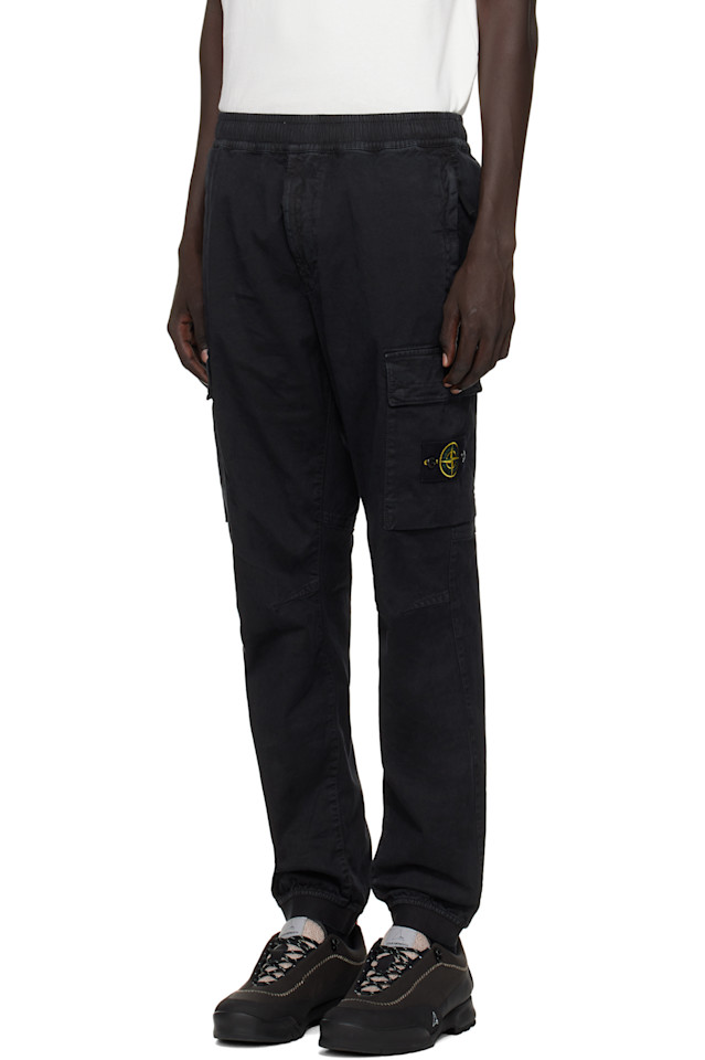 Stone Island 3100033 эластичные органические хлопковые брюки-карго из саржи — фото 4