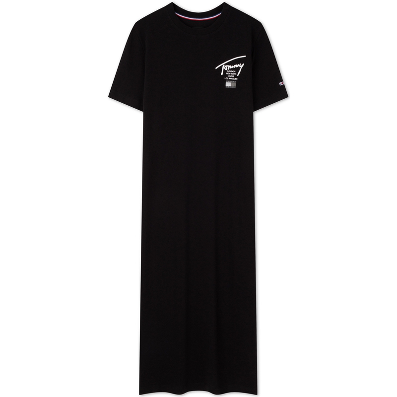 Tommy Hilfiger Женское черное платье с коротким рукавом — фото 3