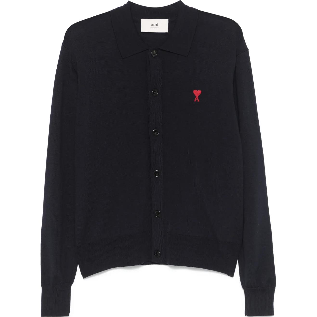 

Ami Paris Ami De Coeur Вязаный Кардиган AMIPARIS, темно-синий синий