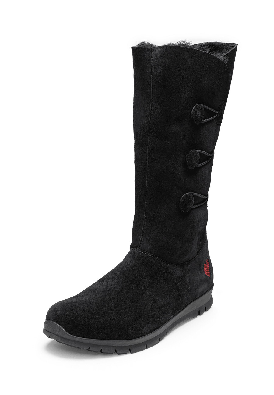 

Ботинки VITAFORM Veloursleder & Doubleface Stiefel, черный