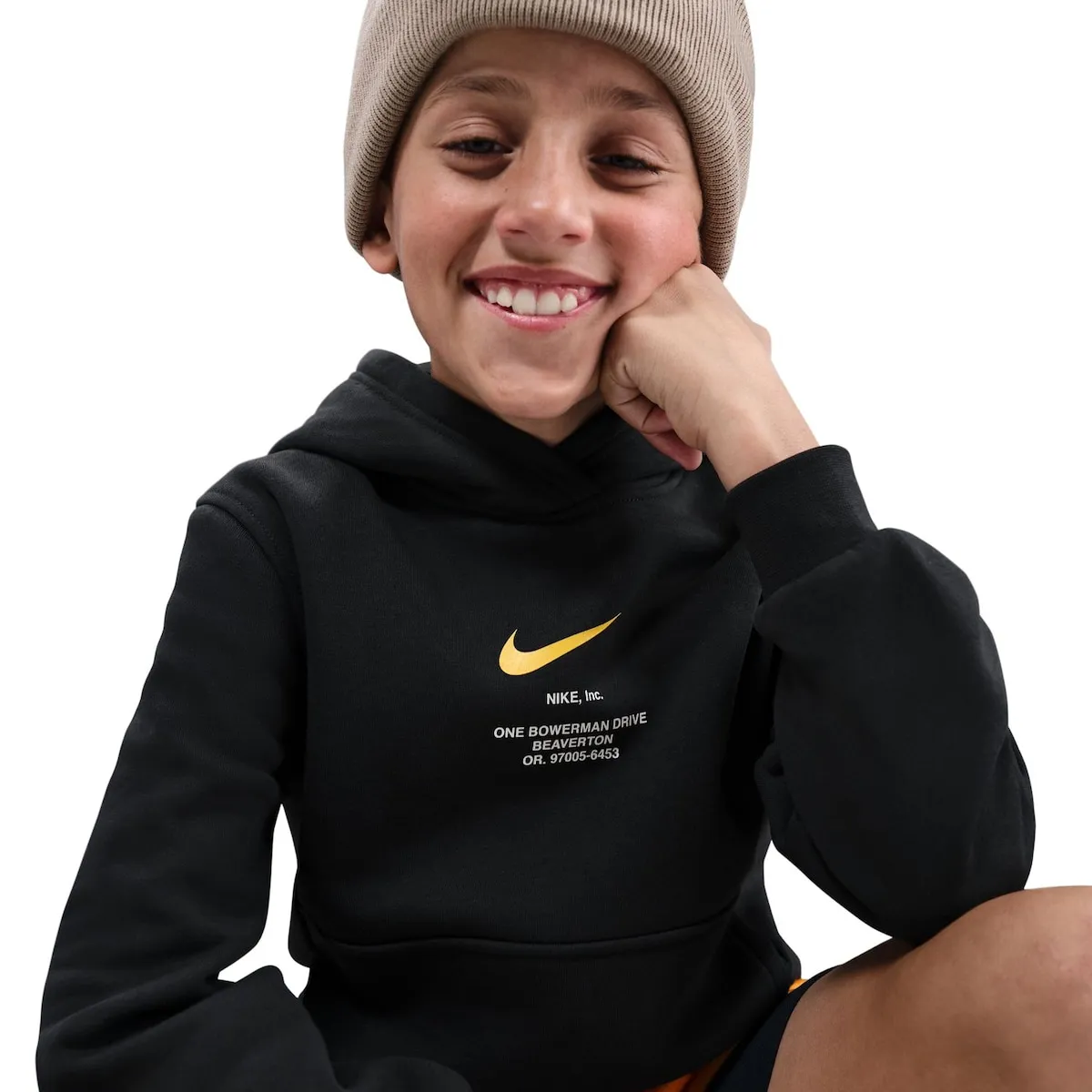 Детская толстовка Sportswear Athl Po Hoodie Bb Nike, черный — фото 4