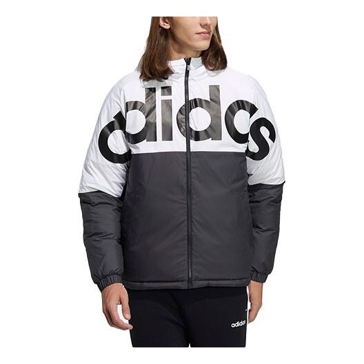 

Пуховик adidas neo Colorblock Large Logo Sports Reversible Down Jacket Black, черный