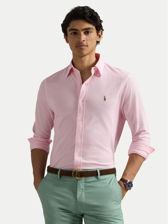 

Рубашка облегающего кроя 710932545012 Polo Ralph Lauren, розовый