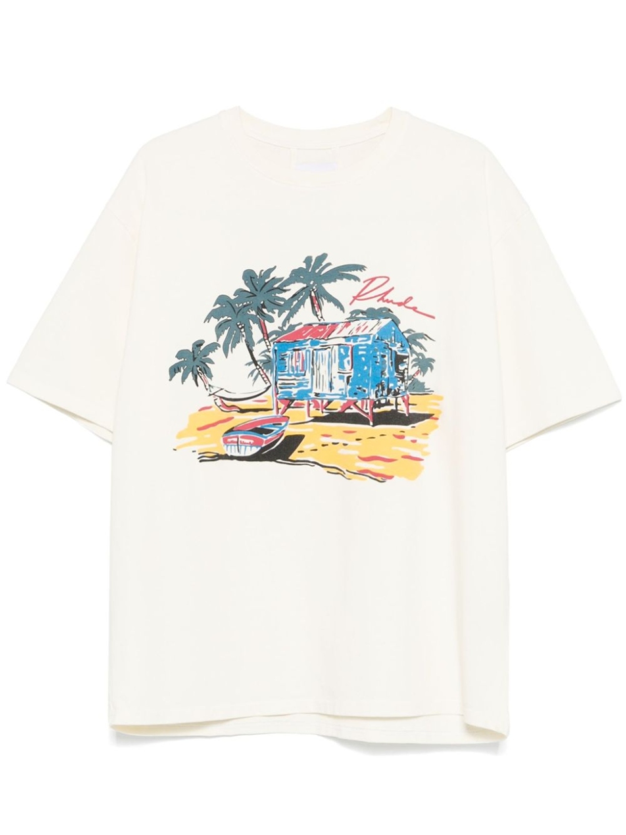 

RHUDE футболка с графичным принтом, белый