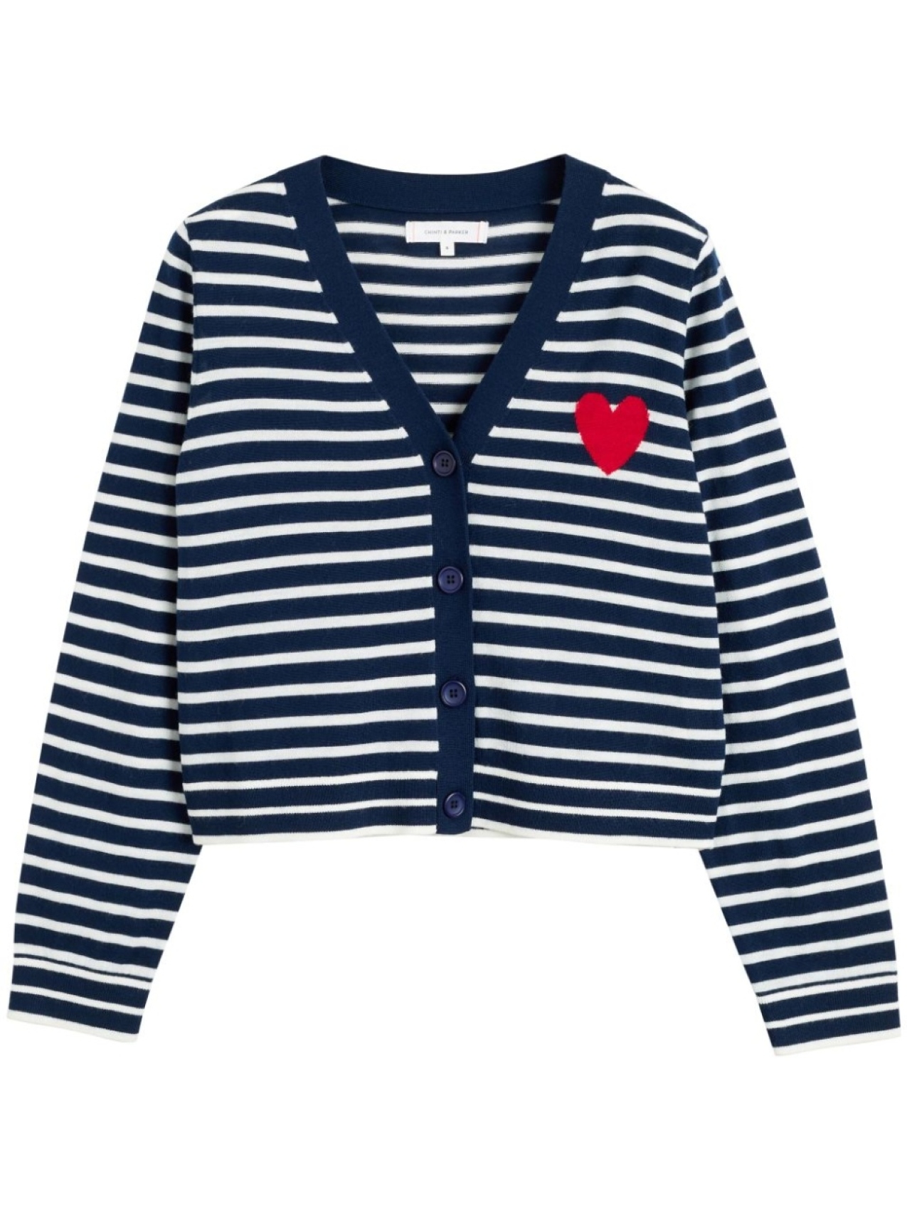 

Chinti & Parker кардиган Breton Heart, синий