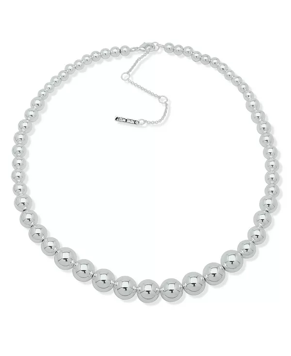 

Структурированное ожерелье-воротник серебристого тона с медным покрытием Nine West, silver