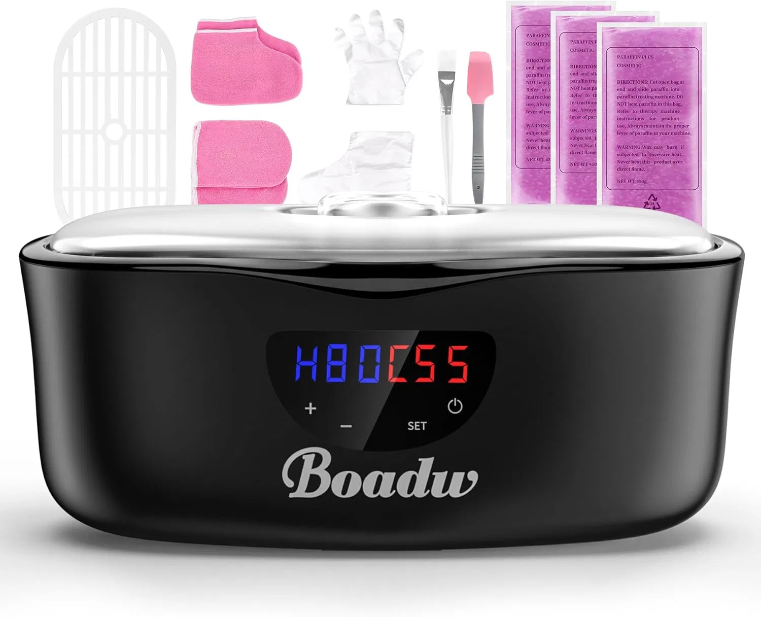 Парафиновая ванна Boadw для рук и ног, 4000 мл (черная) ‎Boadw