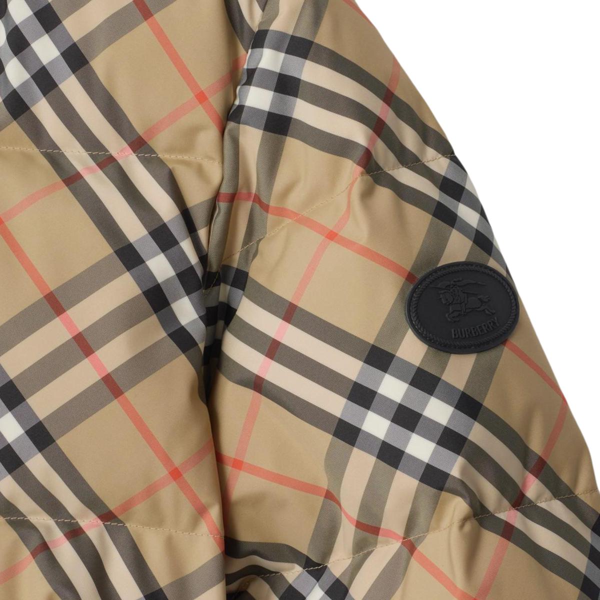 Куртка Burberry Винтажная клетчатая утепленная с капюшоном, желтый — фото 2