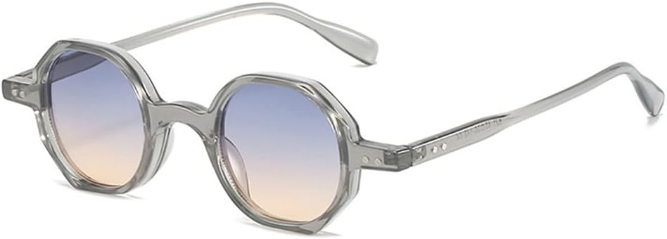 

Постепенные изменения. Панк-солнцезащитные круглые очки UV400 с заклепками для женщин и мужчин, для занятий спортом на открытом воздухе и путешествий UYPTK, C9gray-bluebrown