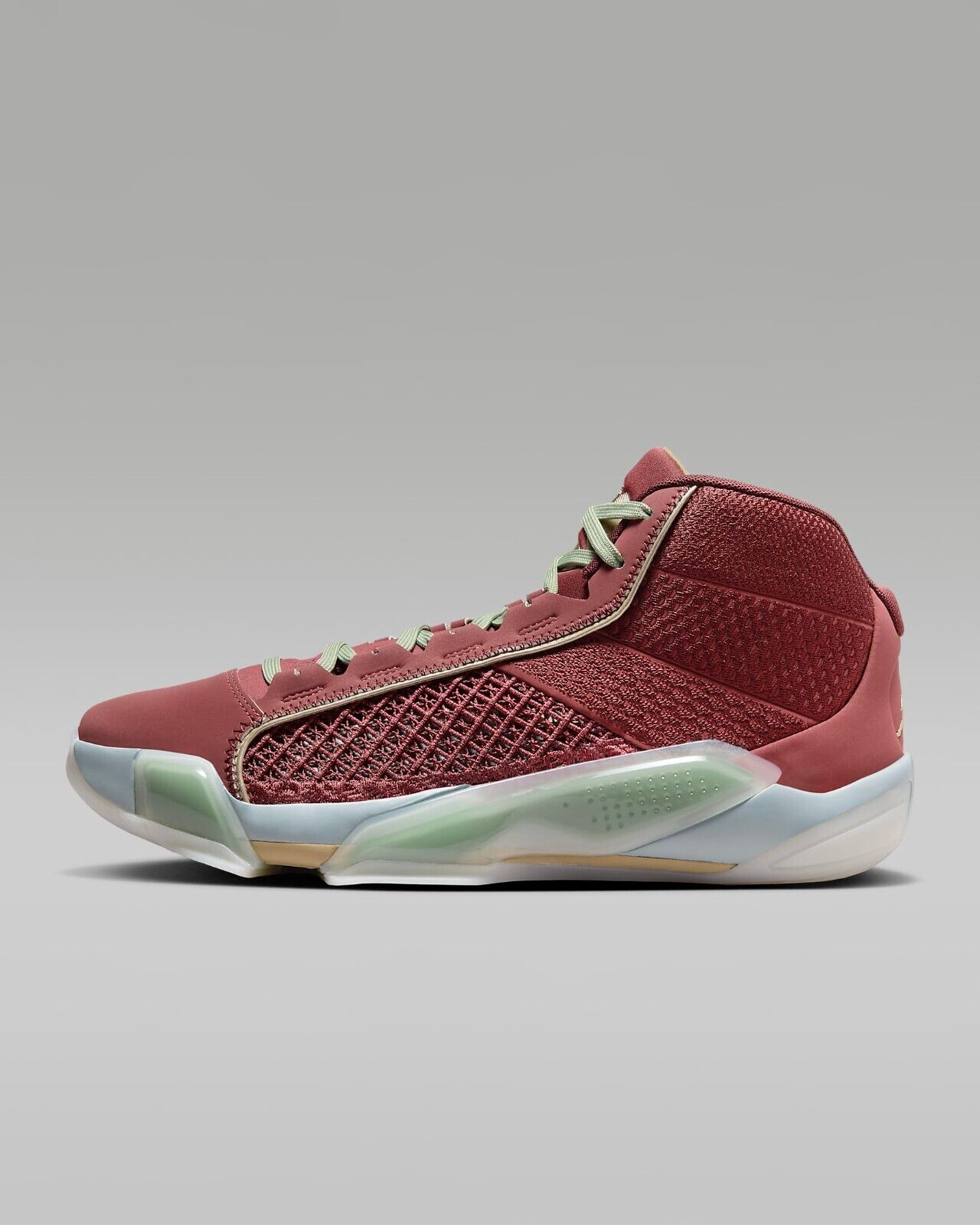 Кроссовки для баскетбола Air Jordan XXXVIII Chinese New Year FQ8894-600 мужские размер US 12 HE4 Greenline Gear, красный — фото 3