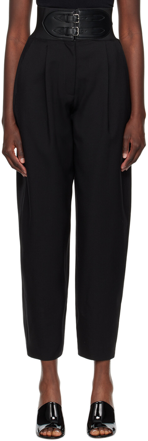 

ALAA Черные брюки с поясом ALAÏA, Черный, ALAA Черные брюки с поясом ALAÏA