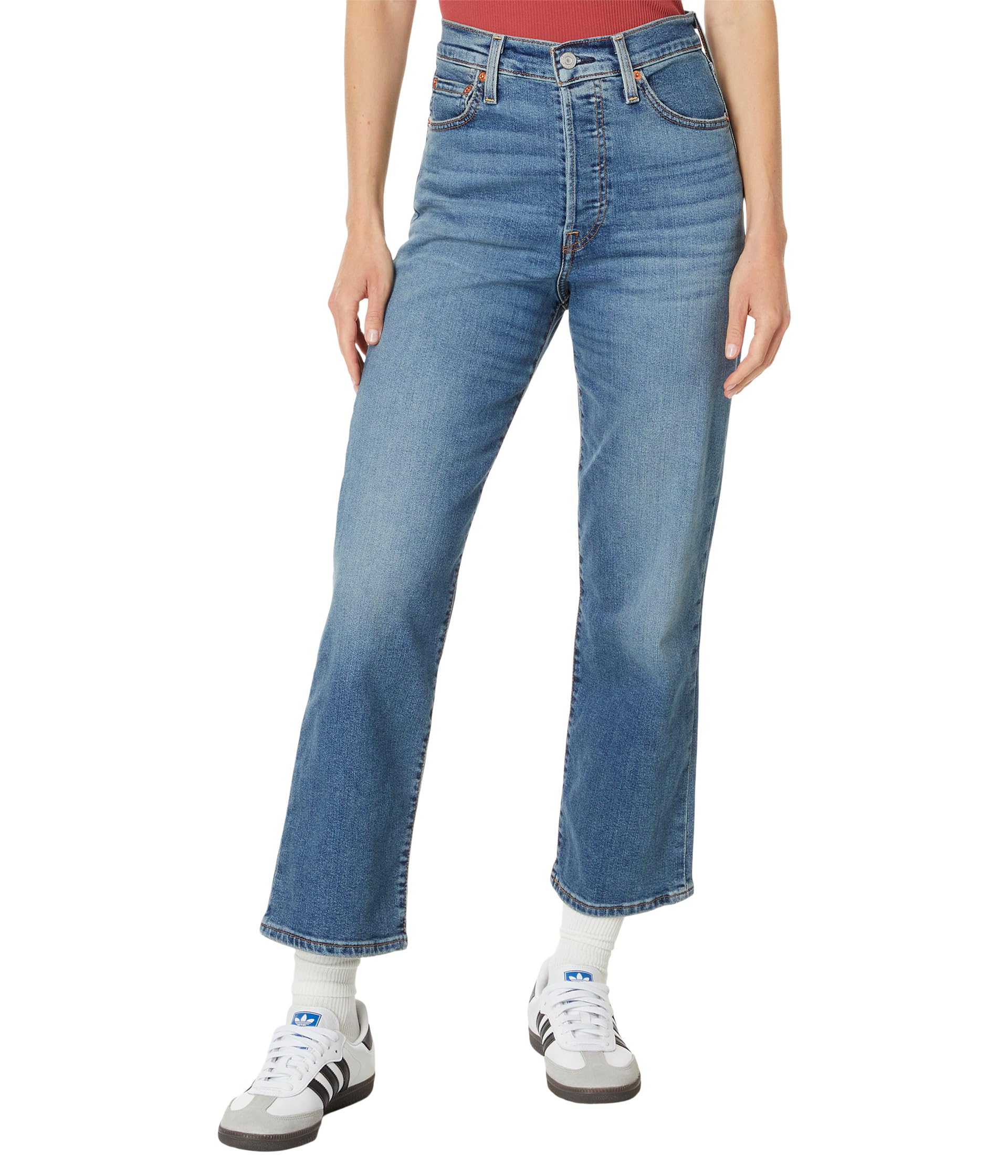 

Джинсы Levi's Womens Ribcage Straight Ankle, цвет Elevated Taste