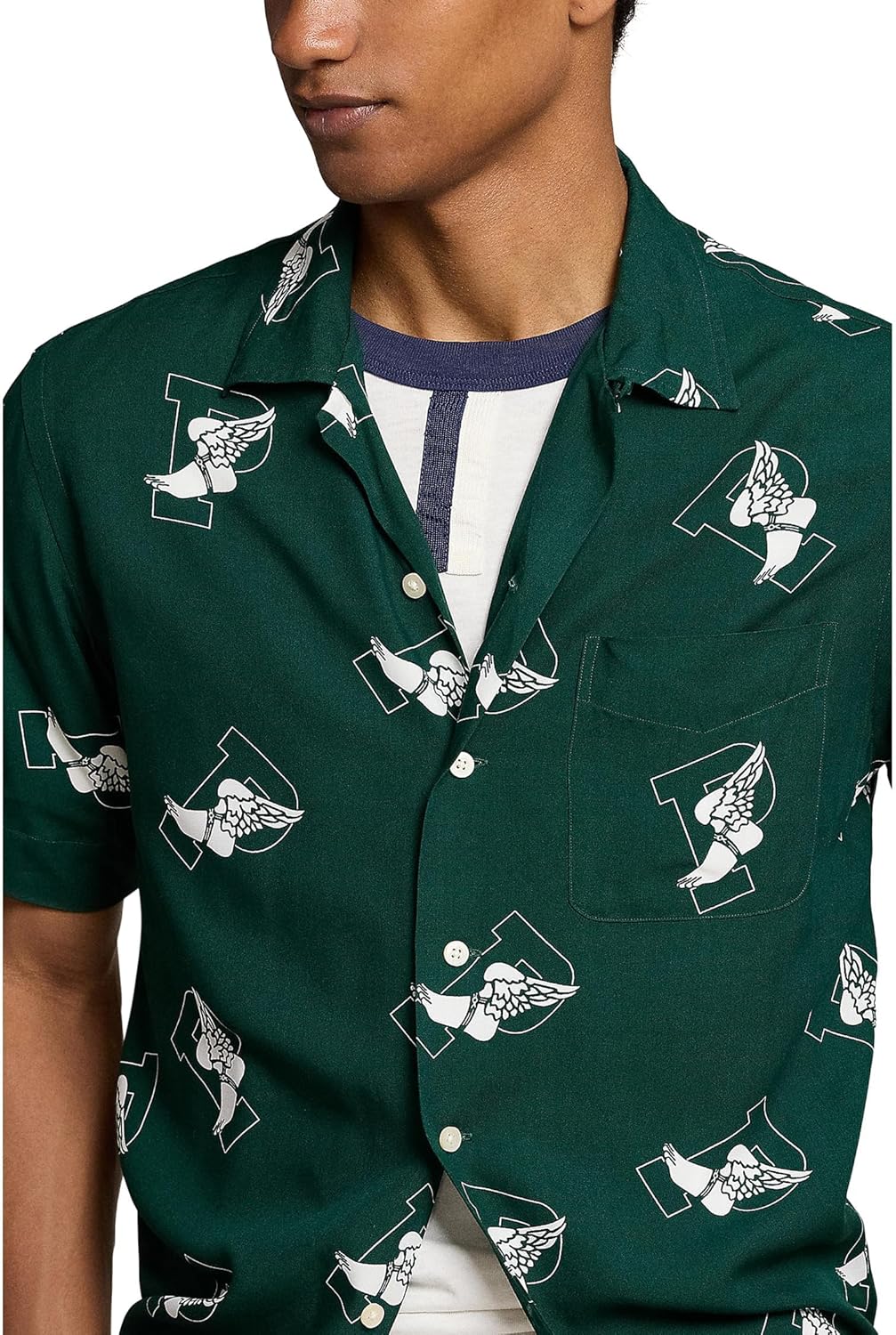 POLO RALPH LAUREN Мужская классическая рубашка P-Wing Camp, P-Wing Toss — фото 3