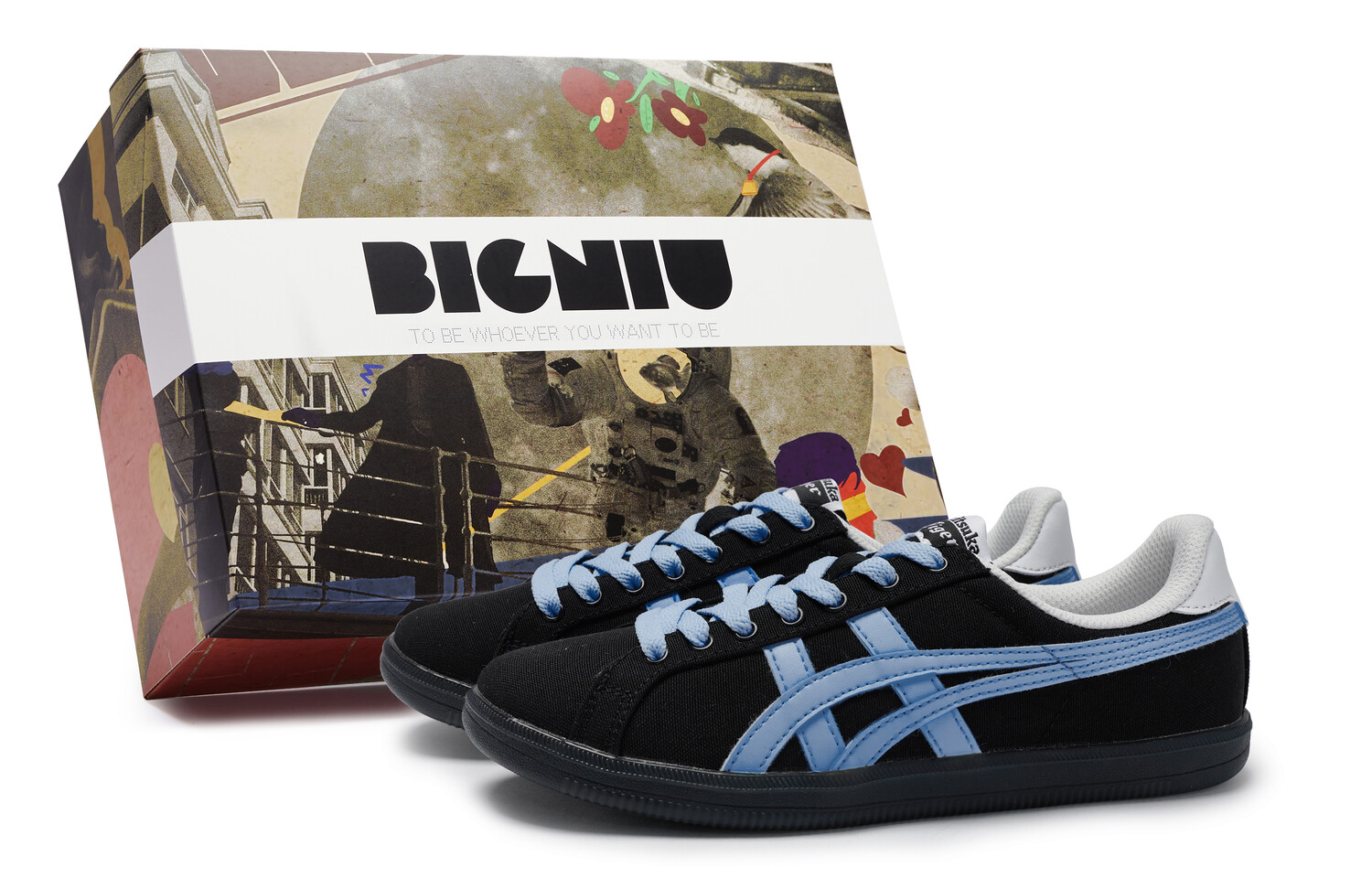 

Кроссовки Onitsuka Tiger DD Trainer Skateboarding Shoes Unisex Low-top Blue, черный/синий