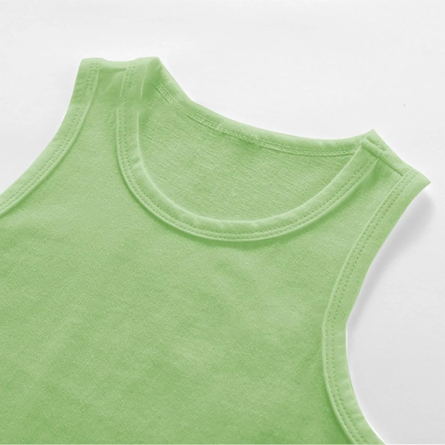 Детский топ без рукавов, Light Green, Athletic Tank Tops — фото 4