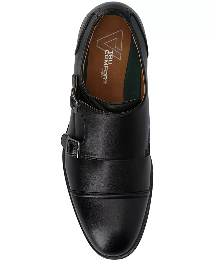 Мужские классические туфли Dillon Comfort с двойной пряжкой Vance Co., черный — фото 4