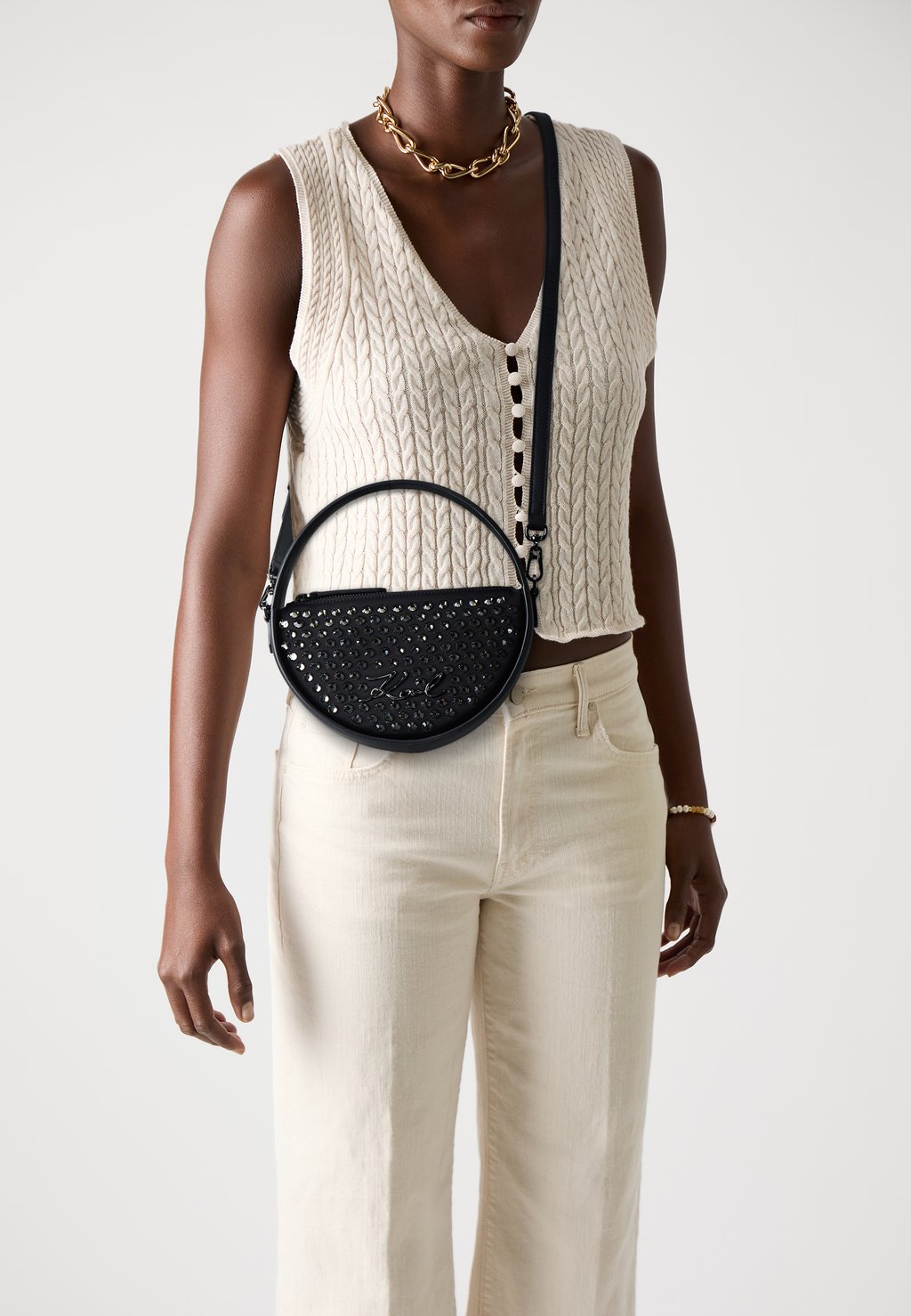 

Сумка SIGNATURE ROUND BAG KARL LAGERFELD, черный