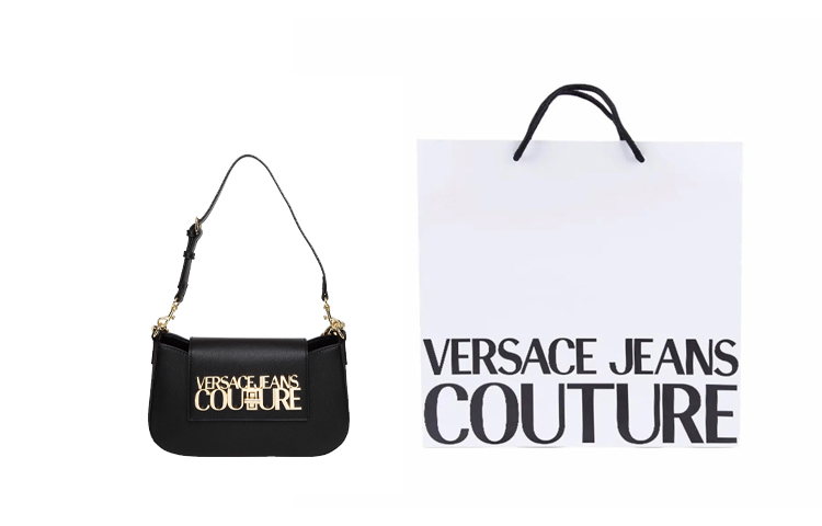 

Versace Jeans Couture Полиуретановая женская сумка через плечо, черная