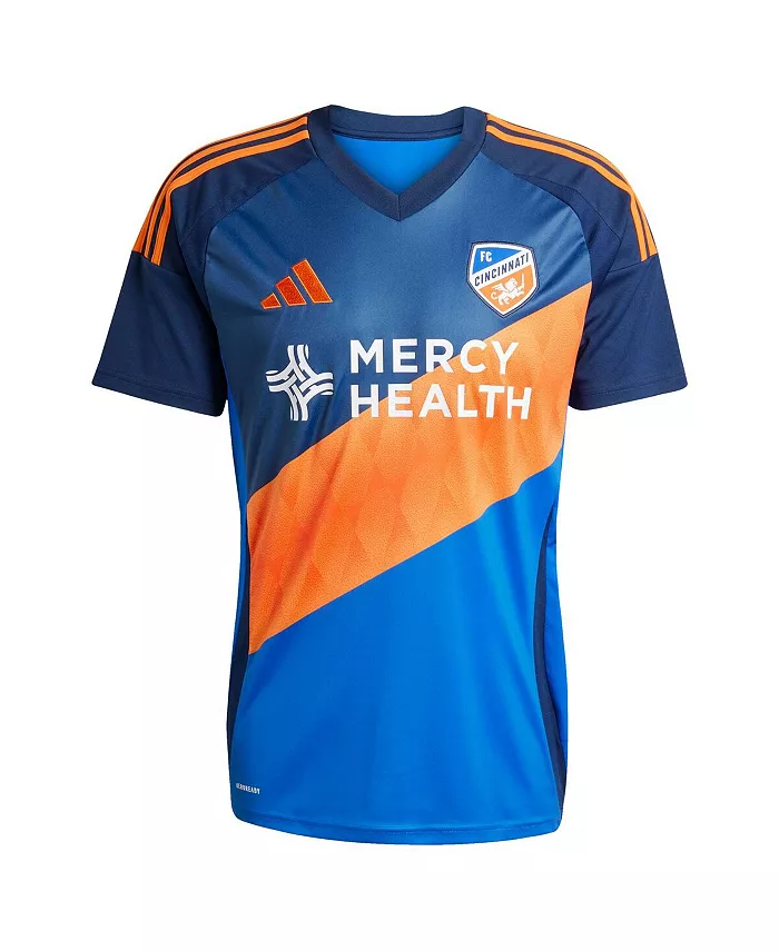 Мужская футболка Kevin Denkey Blue FC Cincinnati 2025 Orange and Blue Legacy Kit Replica Player Jersey adidas — фото 2
