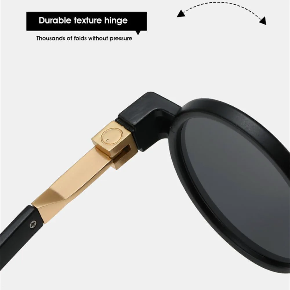 

Круглые женские солнцезащитные очки в стиле стимпанк, роскошные солнцезащитные очки с защитой от УФ-излучения UV400, модные мужские солнцезащитные очки TYUVIVO, Brown